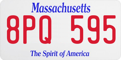 MA license plate 8PQ595