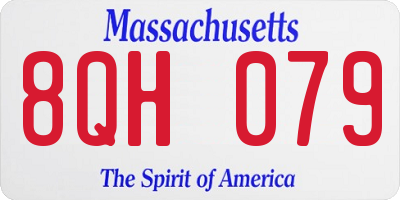 MA license plate 8QH079
