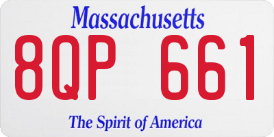 MA license plate 8QP661