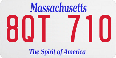 MA license plate 8QT710
