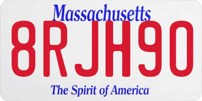 MA license plate 8RJH9O