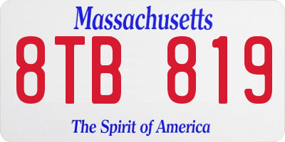 MA license plate 8TB819