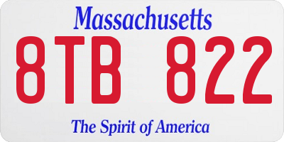 MA license plate 8TB822