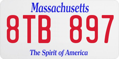 MA license plate 8TB897