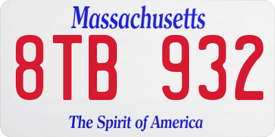 MA license plate 8TB932
