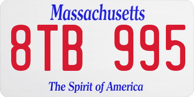 MA license plate 8TB995