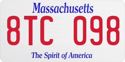 MA license plate 8TC098