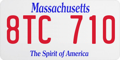 MA license plate 8TC710