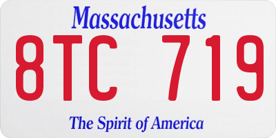 MA license plate 8TC719