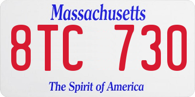 MA license plate 8TC730