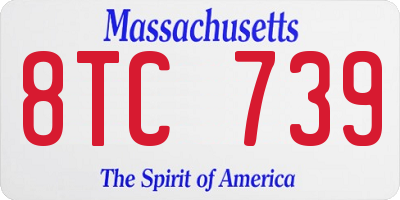 MA license plate 8TC739
