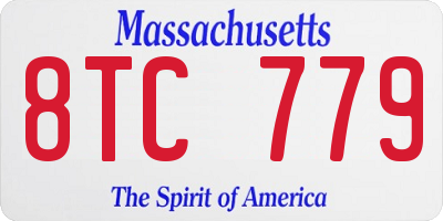 MA license plate 8TC779