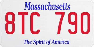 MA license plate 8TC790