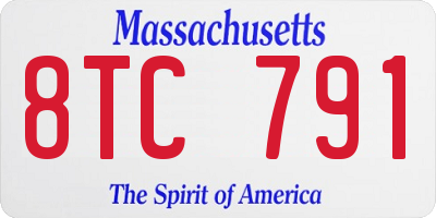 MA license plate 8TC791