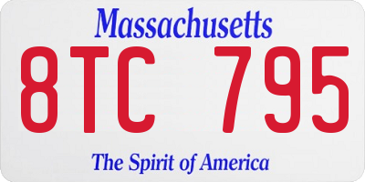 MA license plate 8TC795