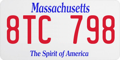 MA license plate 8TC798