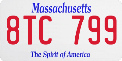 MA license plate 8TC799