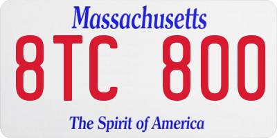 MA license plate 8TC800