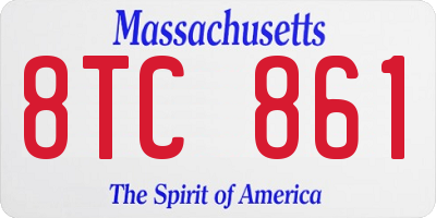 MA license plate 8TC861