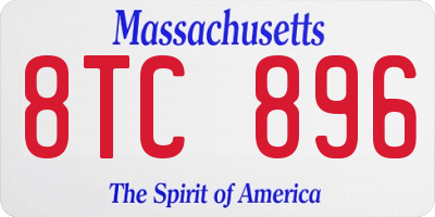 MA license plate 8TC896
