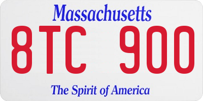 MA license plate 8TC900