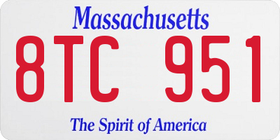 MA license plate 8TC951