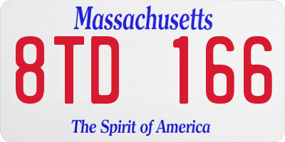 MA license plate 8TD166
