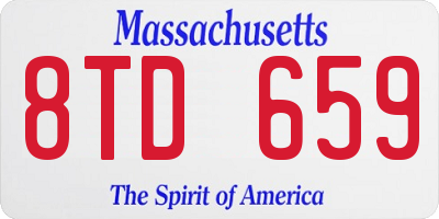 MA license plate 8TD659