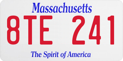 MA license plate 8TE241