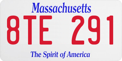 MA license plate 8TE291