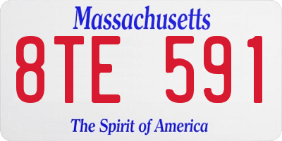 MA license plate 8TE591
