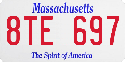 MA license plate 8TE697