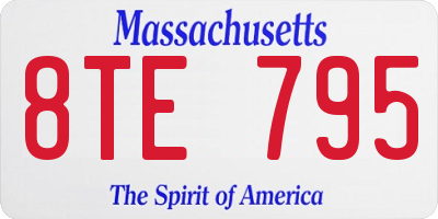 MA license plate 8TE795