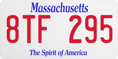MA license plate 8TF295