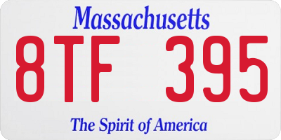 MA license plate 8TF395