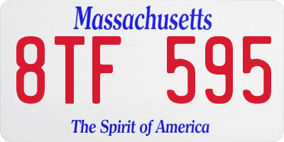 MA license plate 8TF595