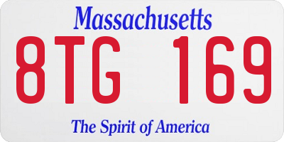 MA license plate 8TG169