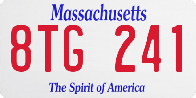 MA license plate 8TG241