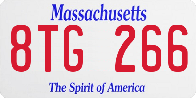 MA license plate 8TG266