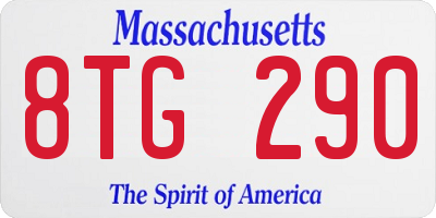 MA license plate 8TG290