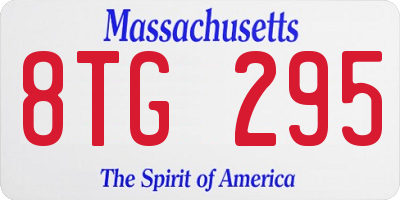 MA license plate 8TG295