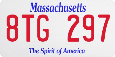 MA license plate 8TG297