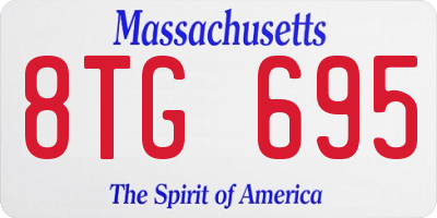 MA license plate 8TG695
