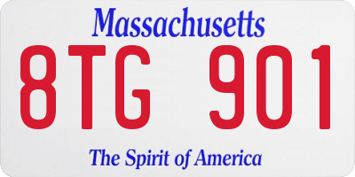 MA license plate 8TG901