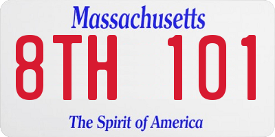 MA license plate 8TH101