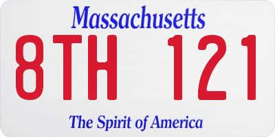 MA license plate 8TH121