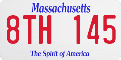 MA license plate 8TH145