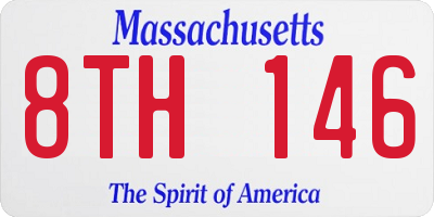 MA license plate 8TH146