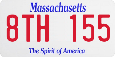 MA license plate 8TH155