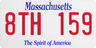 MA license plate 8TH159
